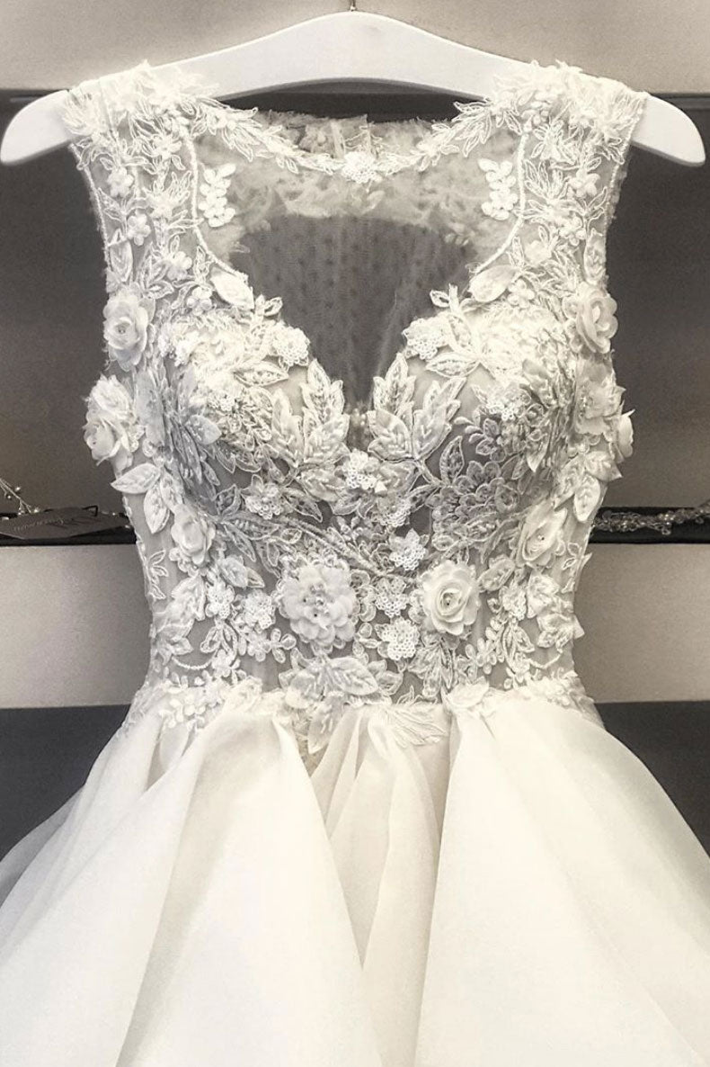 Homecoming Dress Cute Ivory Tulle Lace Short Cocktail Dress