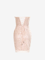 Homecoming Dress Pretty Champagne Bodycon Heart shaped Sequin Short Party Cocktail Dress