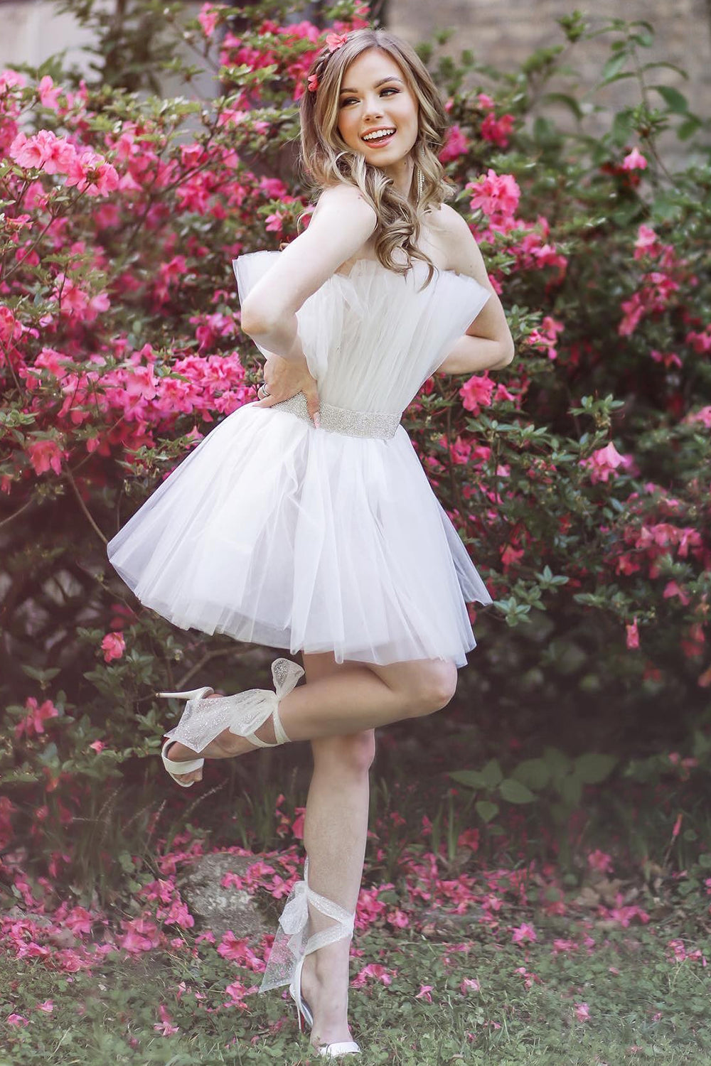 Homecoming Dresses Strapless A-Line Short Cocktail Dresses