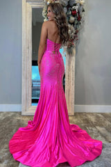 Yellow Prom Dress Hollow Out Sweetheart Evening Dress with Slit