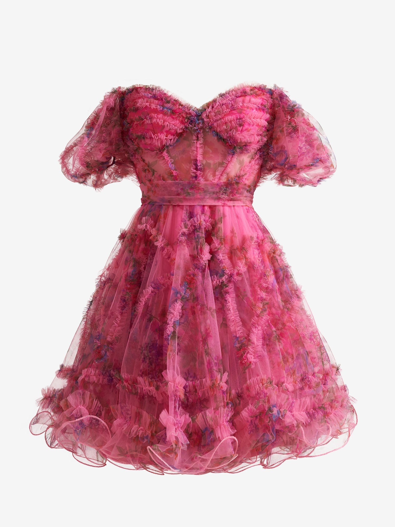 Ivana Homecoming Dress Pretty A Line Off the Shoulder Floral Printed Short Party Cocktail Dress