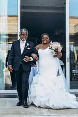 Ivory Ruffled Plus Size Wedding Dress Strapless Mermaid Bridal Gown