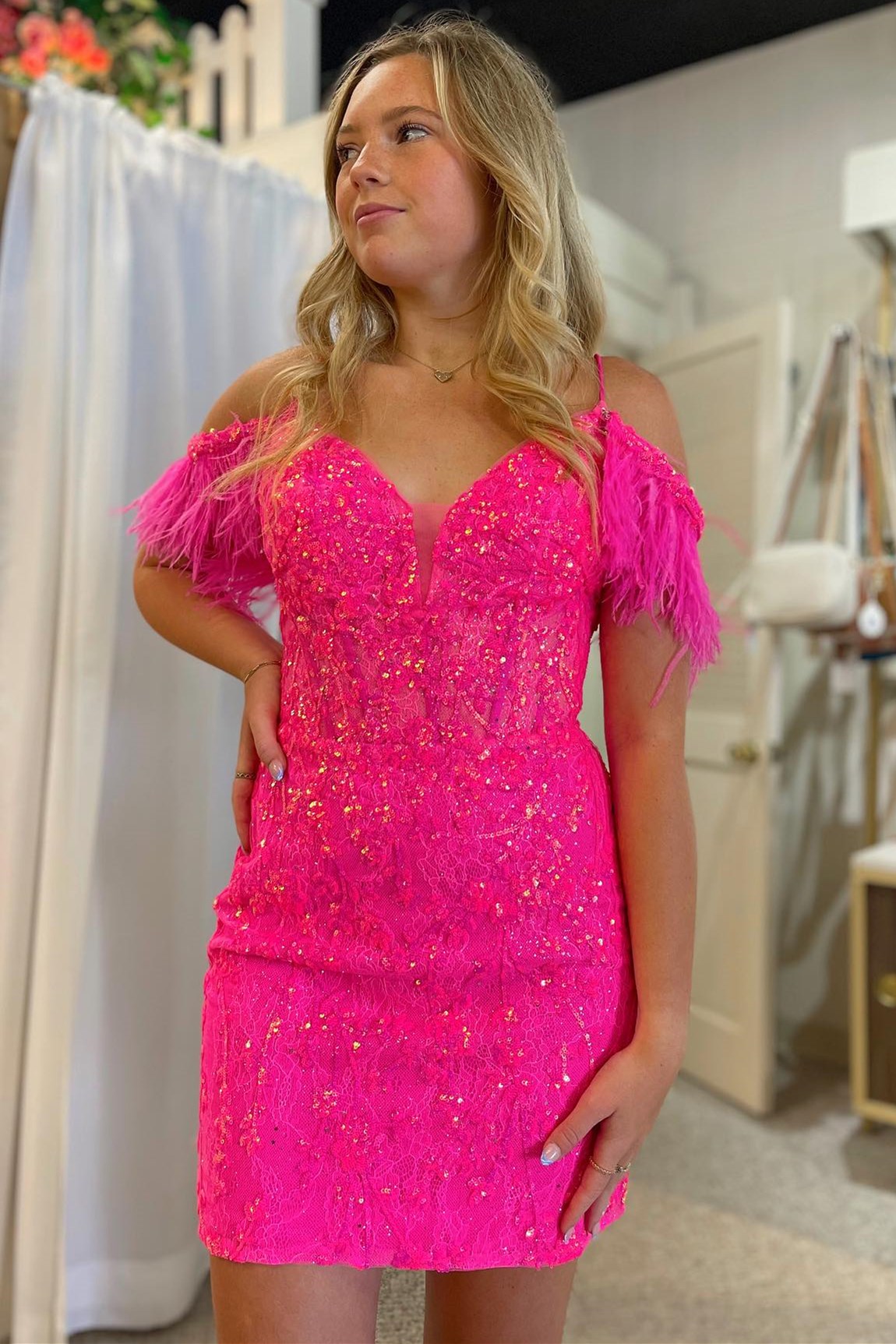 Lavender Homecoming Dress Sequin Style With Delicate Embroidery Lace Up Short Party Cocktail Dress