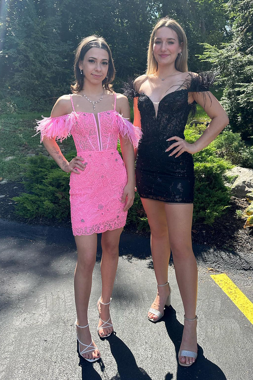 Light Blue Homecoming Dresses Corset Lace Tight Short Cocktail Dresses with Feathers