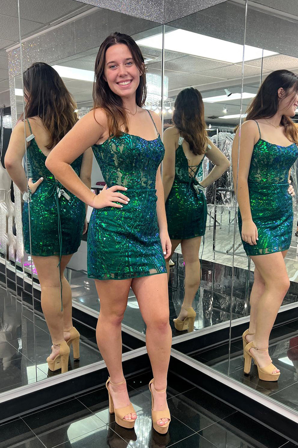 Light Blue Homecoming Dresses Lace Corset Tight Short Cocktail Dresses