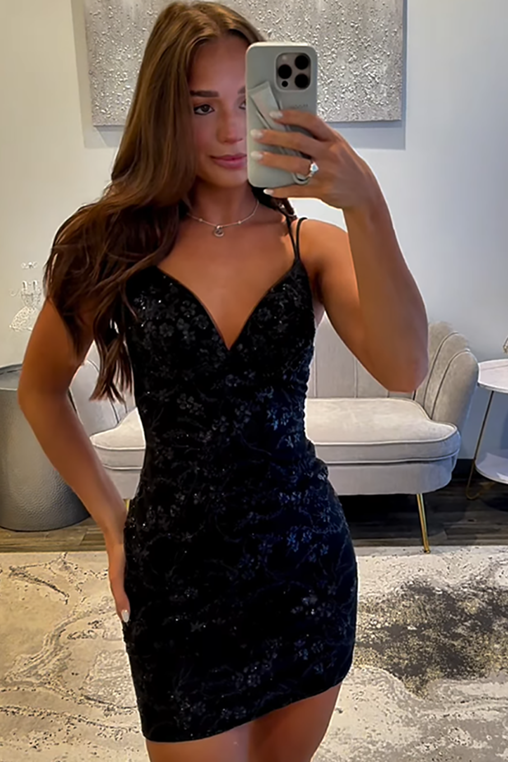 Light Blue Lace Tight Homecoming Dresses Short Cocktail Dresses