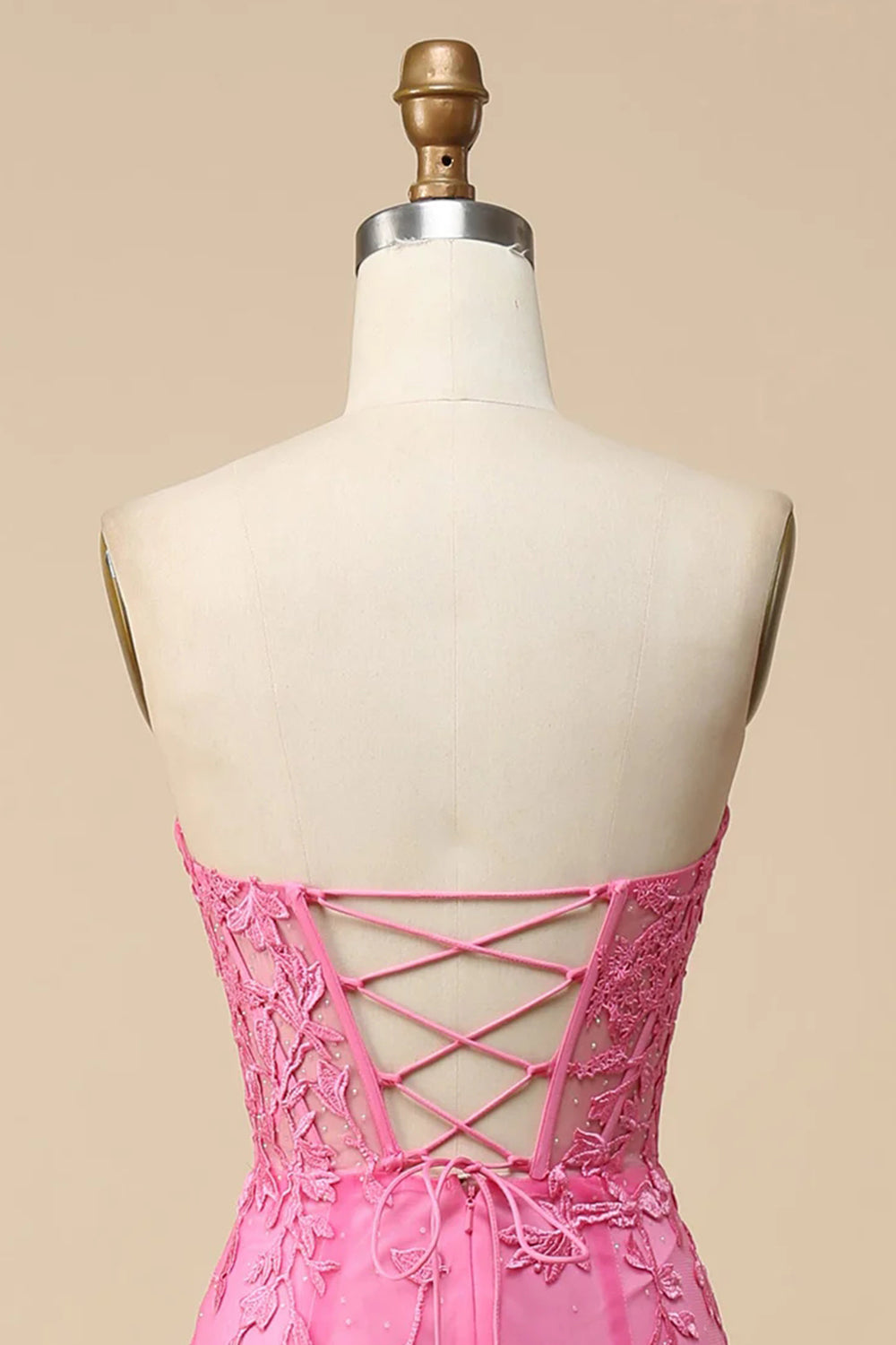 Light Blue Prom Dress Mermaid Sweetheart Corset Long Laced Evening Dress with Slit