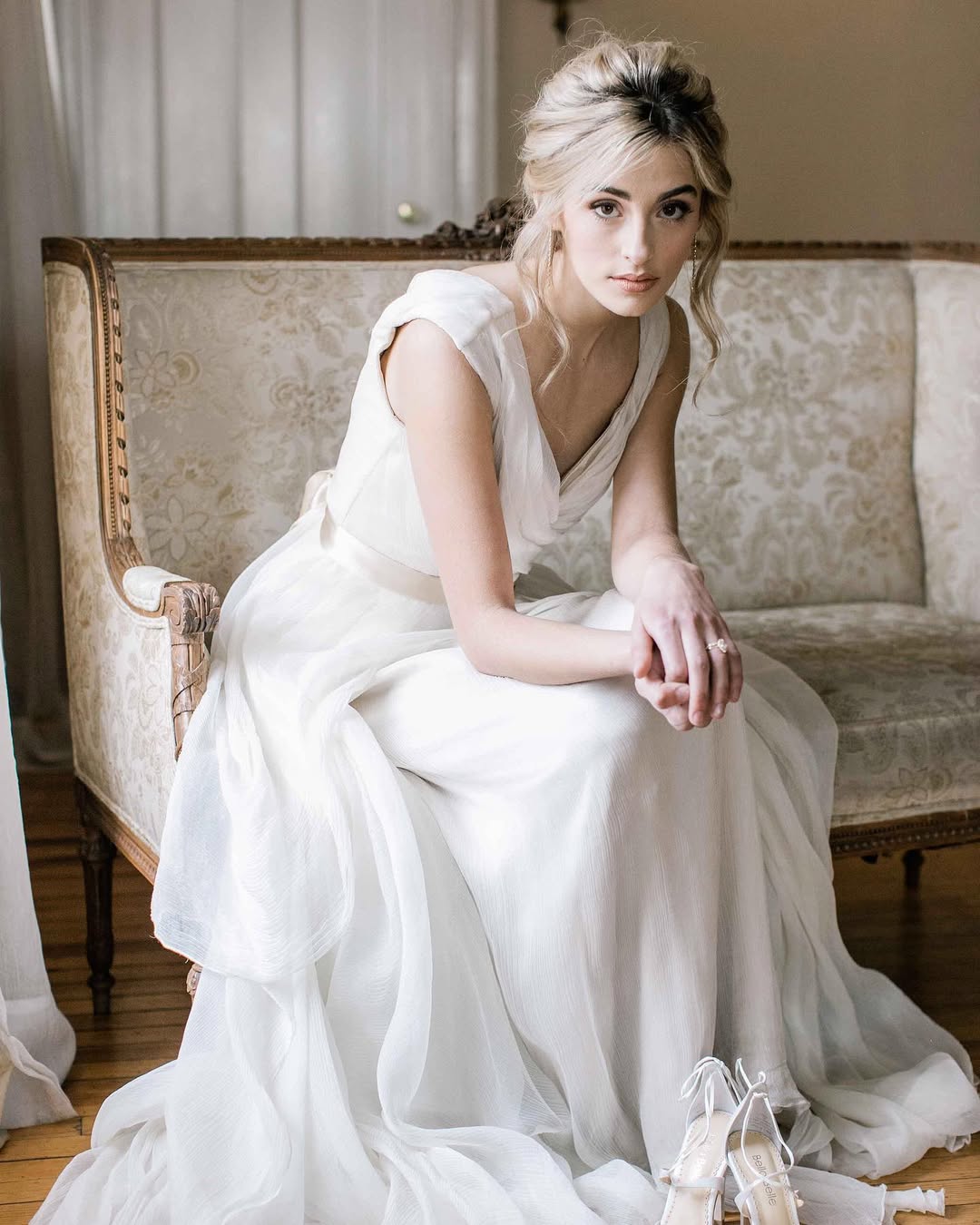 Light Champagne Prom Dress Chiffon Long Evening Gown Evening Dress