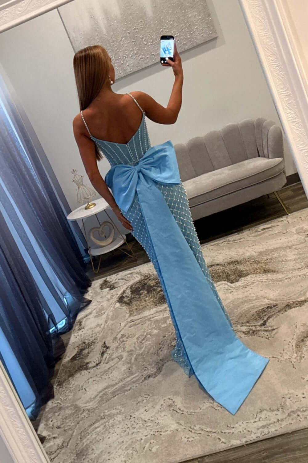 Mermaid Prom Dress Black Corset Long Formal Dress With Pearls