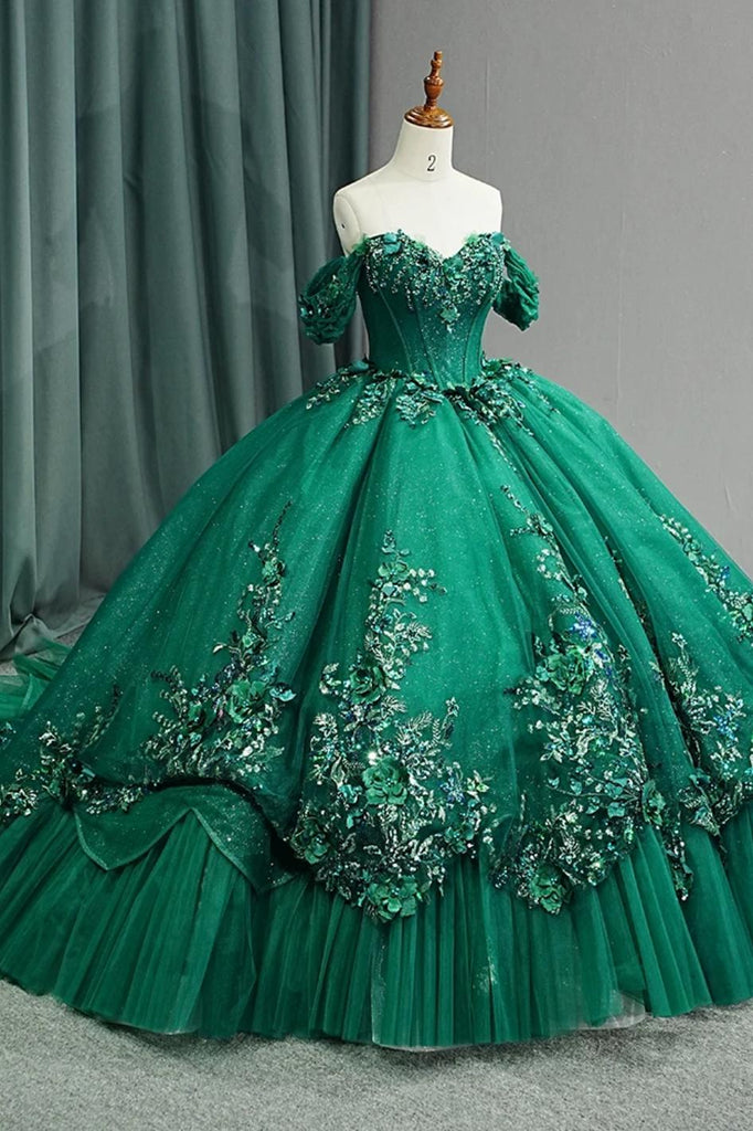 Dressystars Luxury Green Organza Quinceanera Dress Ball Gown Sweet 16 Dress Dressystars Luxury Green Organza Quinceanera Dress Ball Gown Sweet 16 Dress