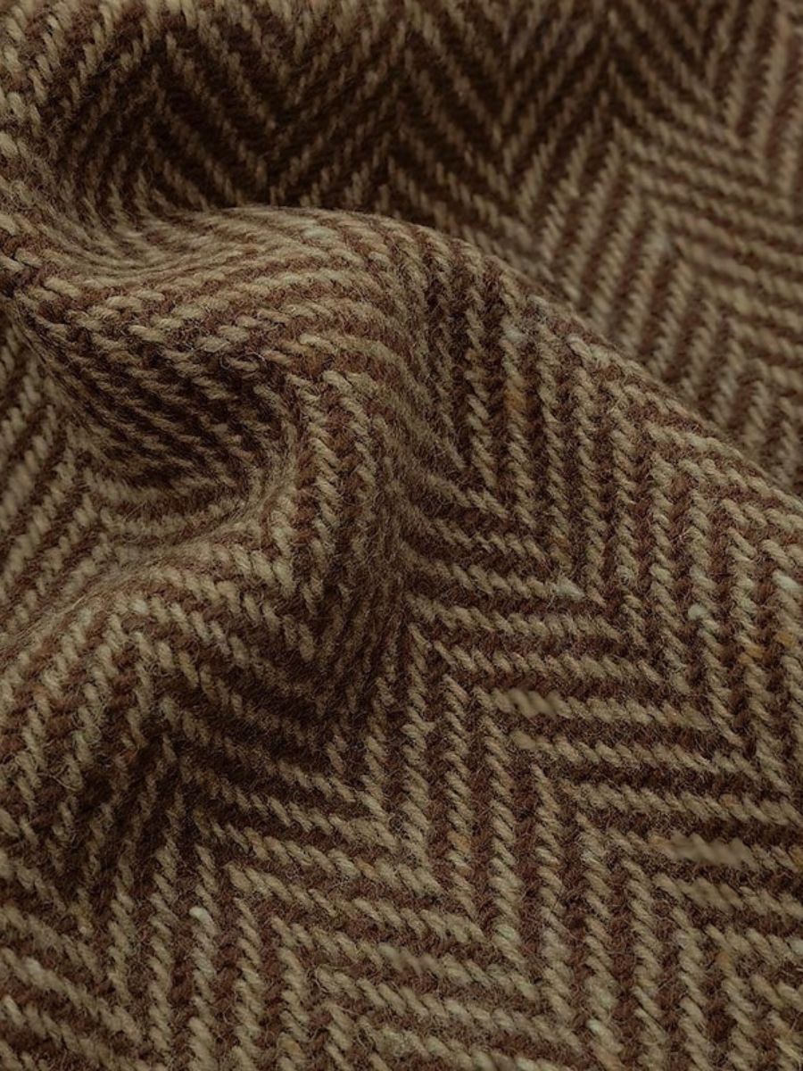 Men's Brown 3-Piece Single-Breasted Two-Button Suit For Weddings And Daily Wear