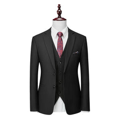 Men's Plaid 3-Piece Wedding Suit In Tailored Fit With Single Breast And Two Buttons