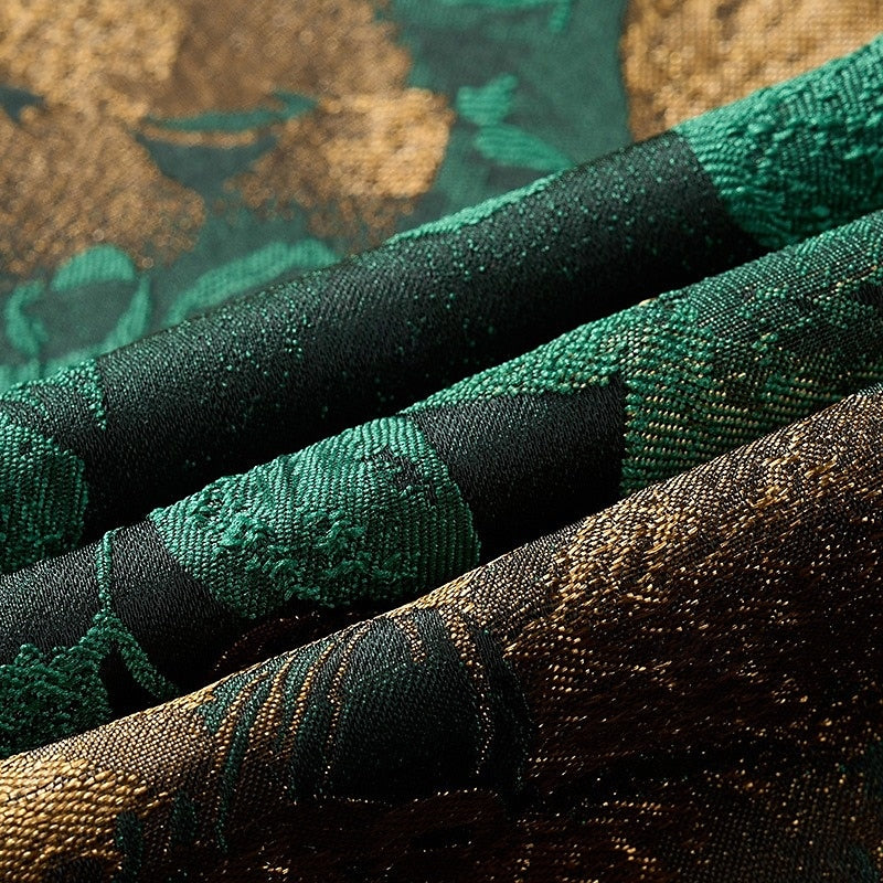 Men's Single Breasted Tailored Fit 2-Piece Floral Print Wedding Suit Blazer