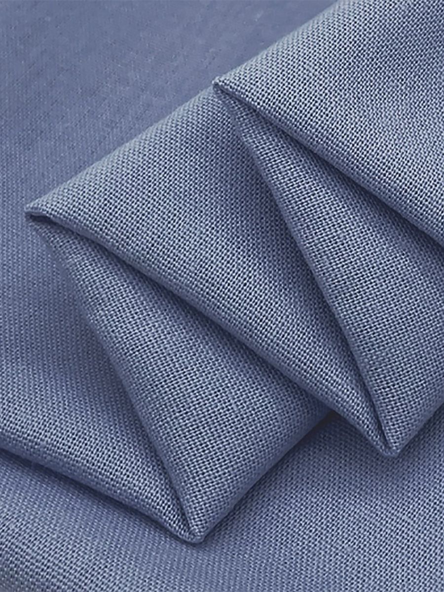 Men's Tailored Fit Notch Single Breasted One-Button Suit In Dusty Blue For Beach Weddings And Parties