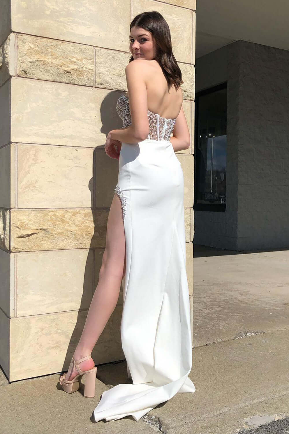 Mermaid Prom Dress Sweetheart Neck Mint Long Evening Dress with Beadings