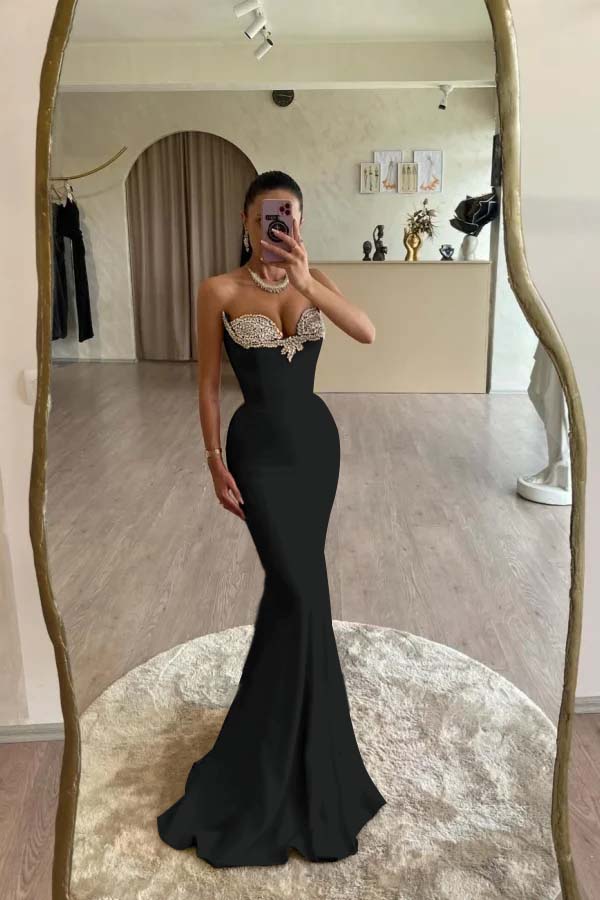 Mermaid Prom Dress Sweetheart Formal Dress With Beadings and Rhinestones