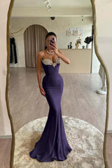 Mermaid Prom Dress Sweetheart Formal Dress With Beadings and Rhinestones