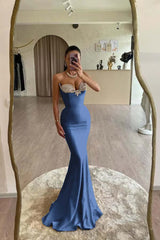 Mermaid Prom Dress Sweetheart Formal Dress With Beadings and Rhinestones