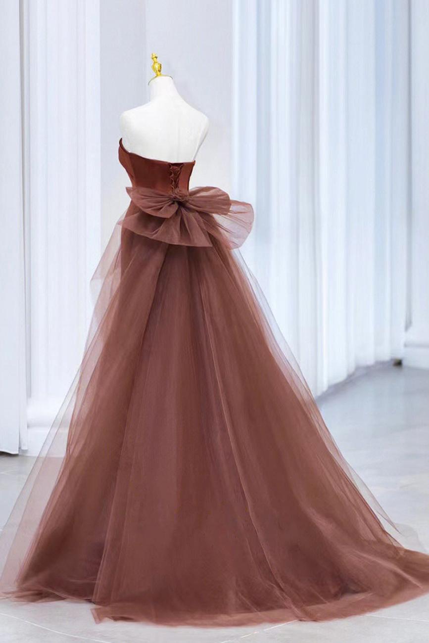 Mermaid Tulle Satin Long Evening Dress