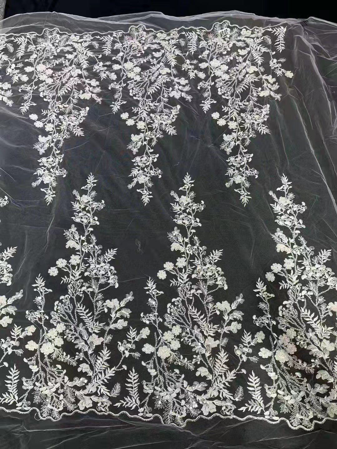 Mermaid Wedding Dress Lace Appliques Tulle Bridal Gown