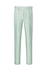 Mint Shawl Lapel Jacquard One Button Men's Prom Suit Blazer Pants