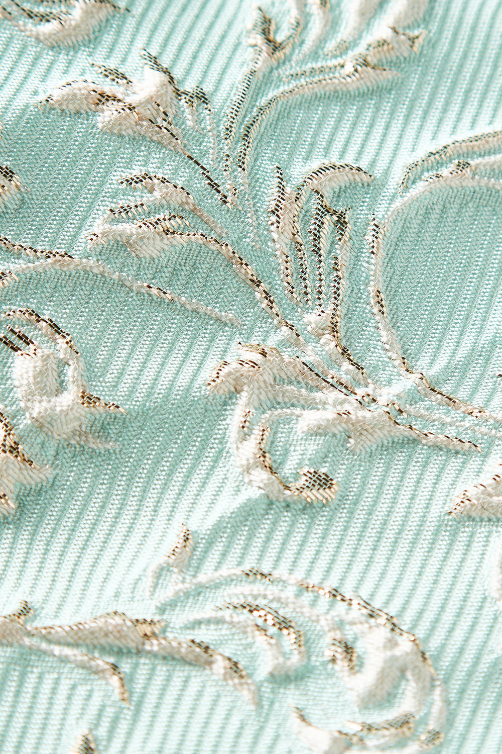 Mint Shawl Lapel Jacquard One Button Men's Prom Suit Blazer Pants