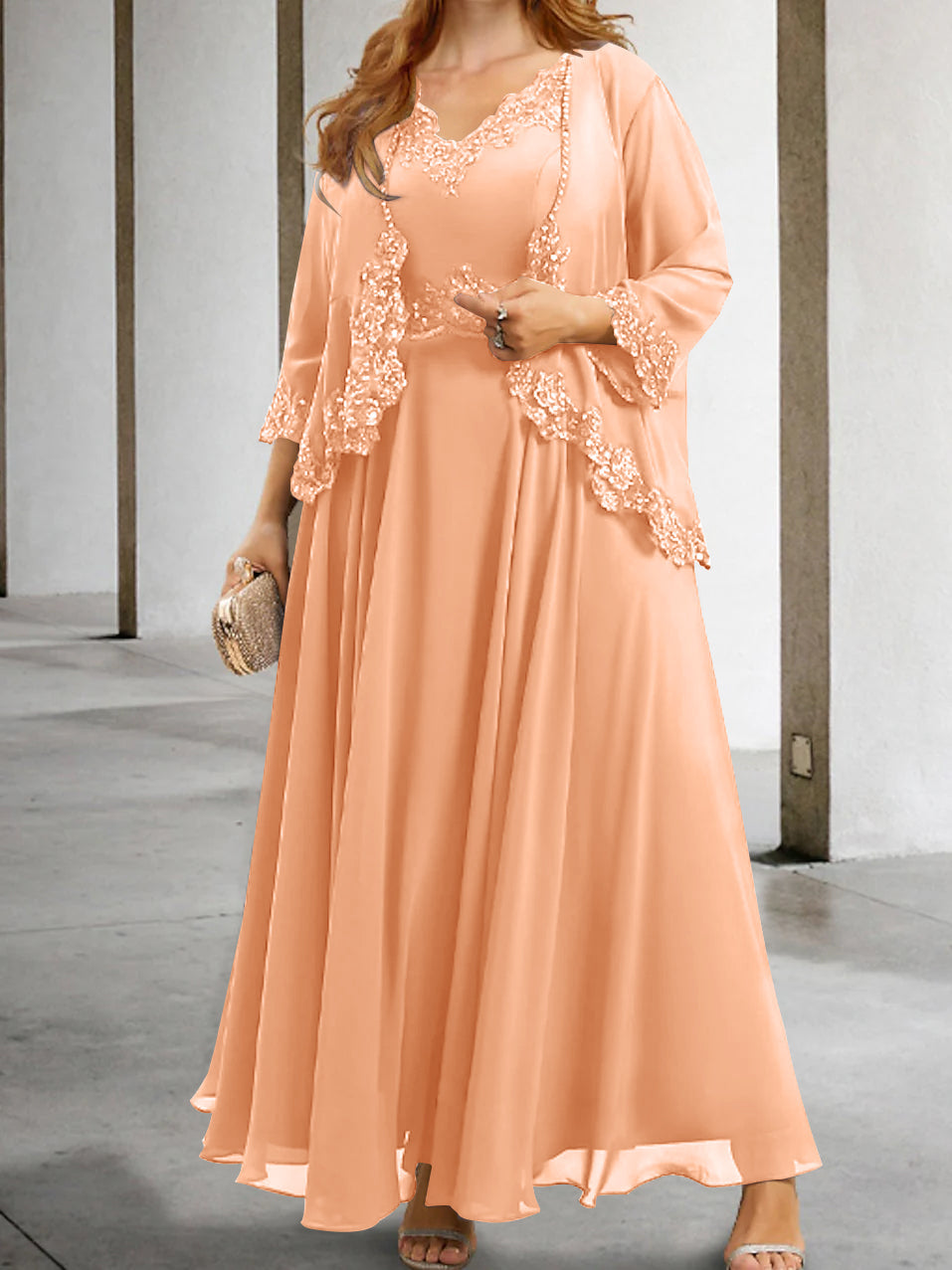 Mother of the Bride A-Line/Princess Dresses Featuring Applique & Sequins