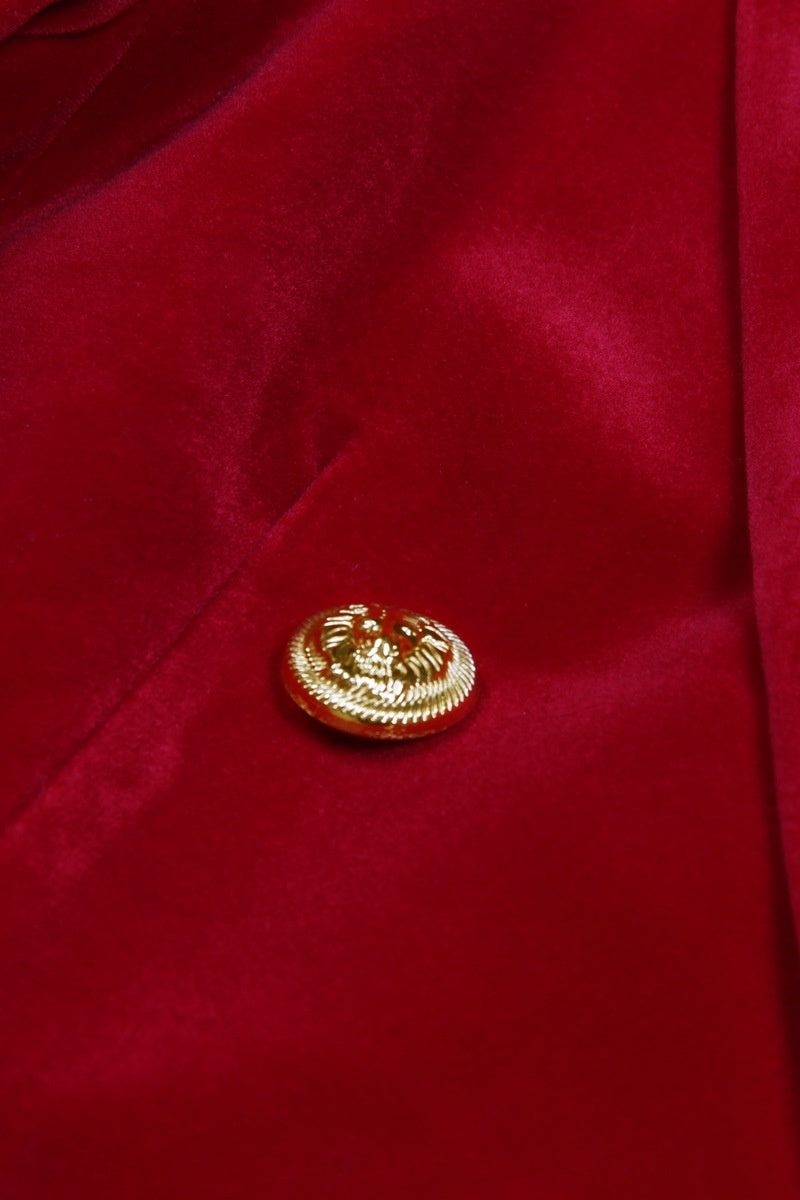 Navy Double-Breasted Fitted Two-Piece Suit For Women