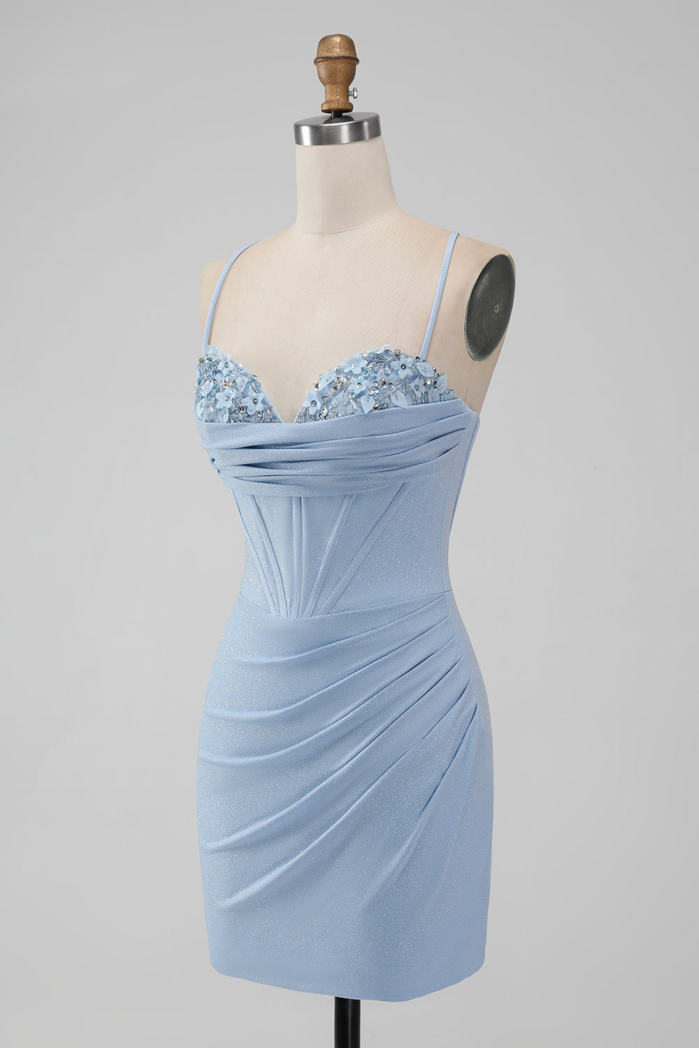 Navy Homecoming Dresses Beaded Corset Tight Short Cocktail Dresses