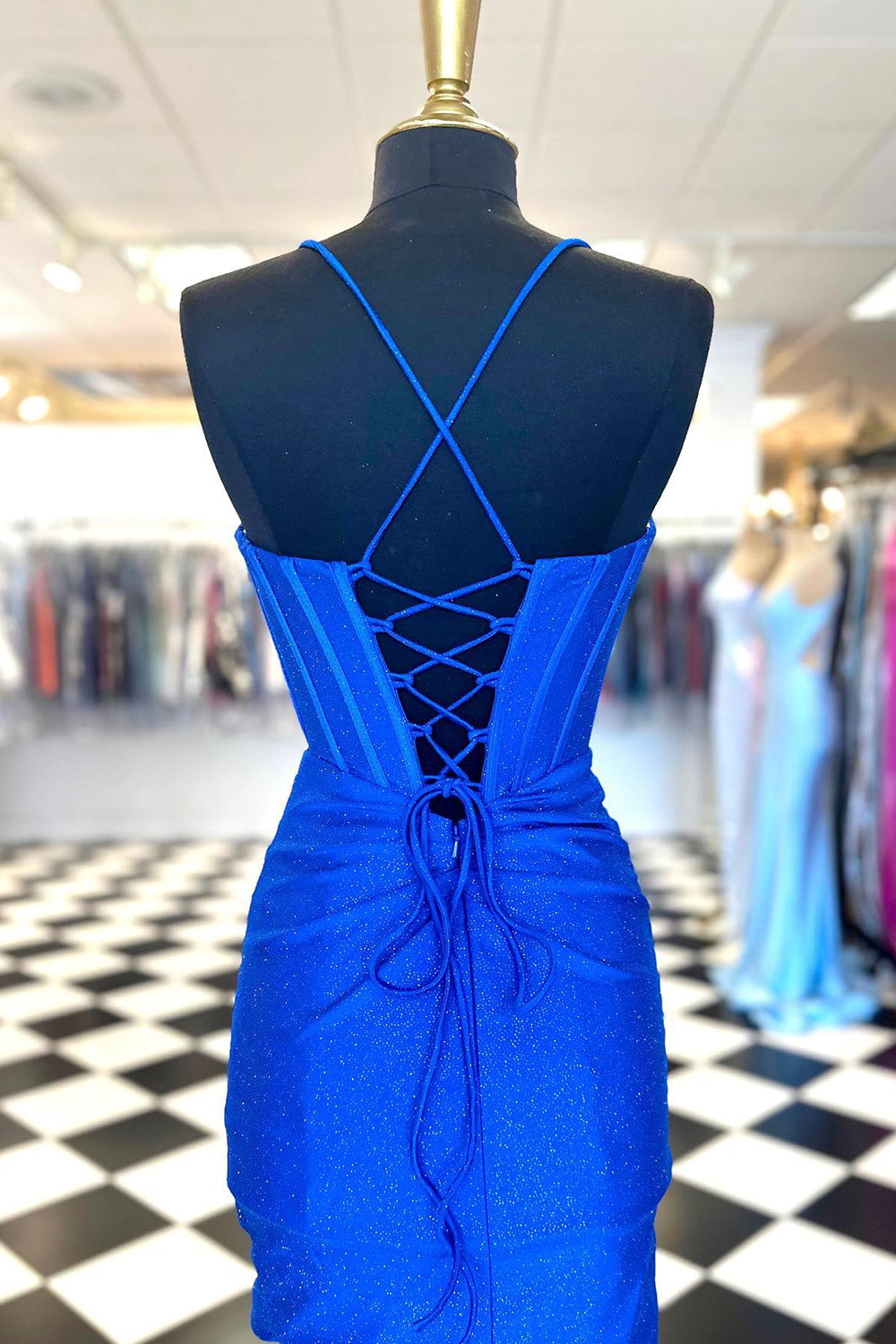 Navy Homecoming Dresses Beaded Corset Tight Short Cocktail Dresses