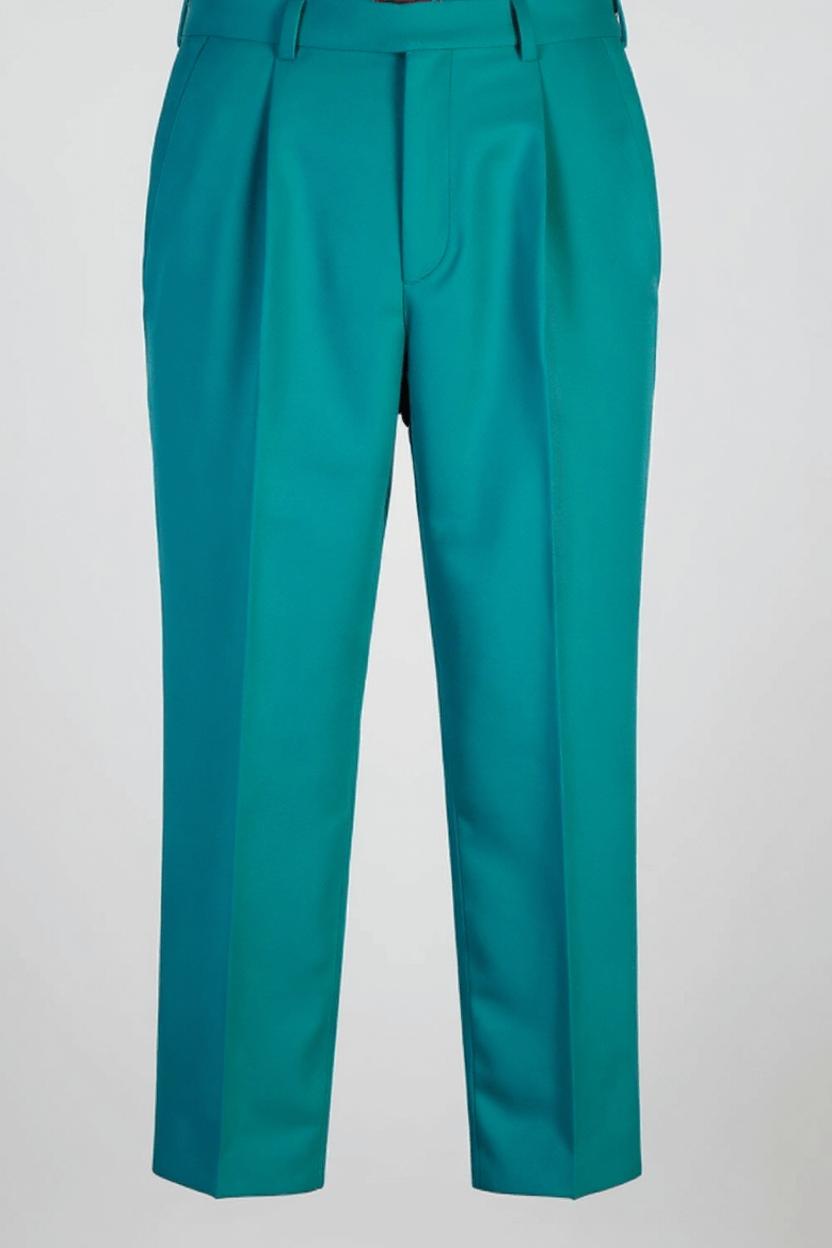 Newest Turquoise Shawl Lapel Double Breasted Wedding Suit