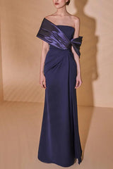 Off-the-Shoulder Ruched Sheath/Column Dresses for the Mother of the Bride