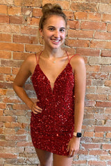 Olga Homecoming Dress Pretty Bodycon Sequin Short Party Cocktail Dress