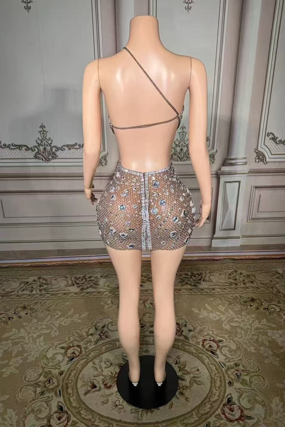One Shoulder Homecoming Dress Cut Out Bodycon Cocktail Party Dress