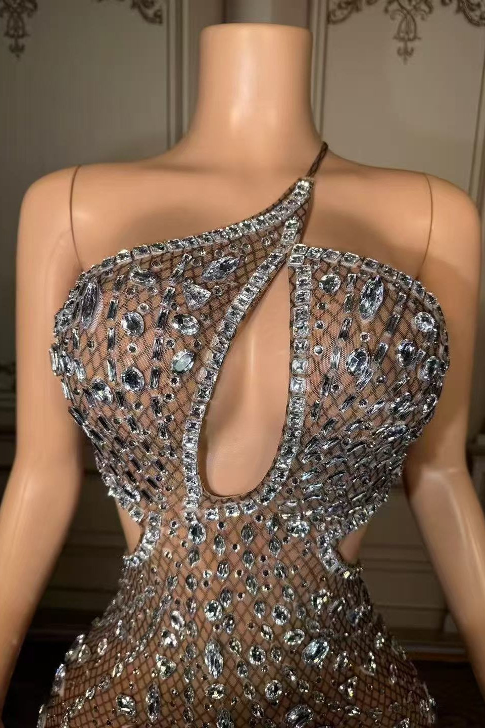 One Shoulder Homecoming Dress Cut Out Bodycon Cocktail Party Dress