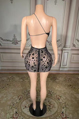 One Shoulder Homecoming Dress Cut Out Bodycon Cocktail Party Dress