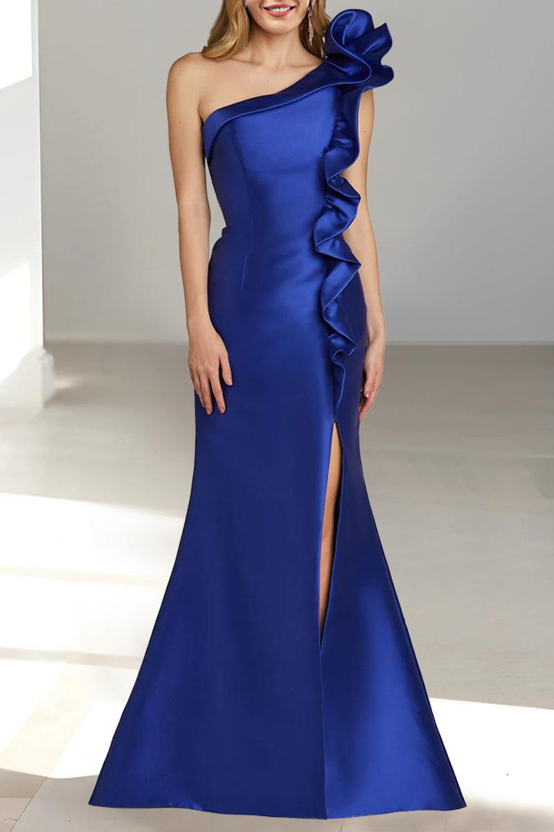 One-Shoulder Sleeveless Mermaid/Trumpet Mother Of The Bride Dress with Side Split