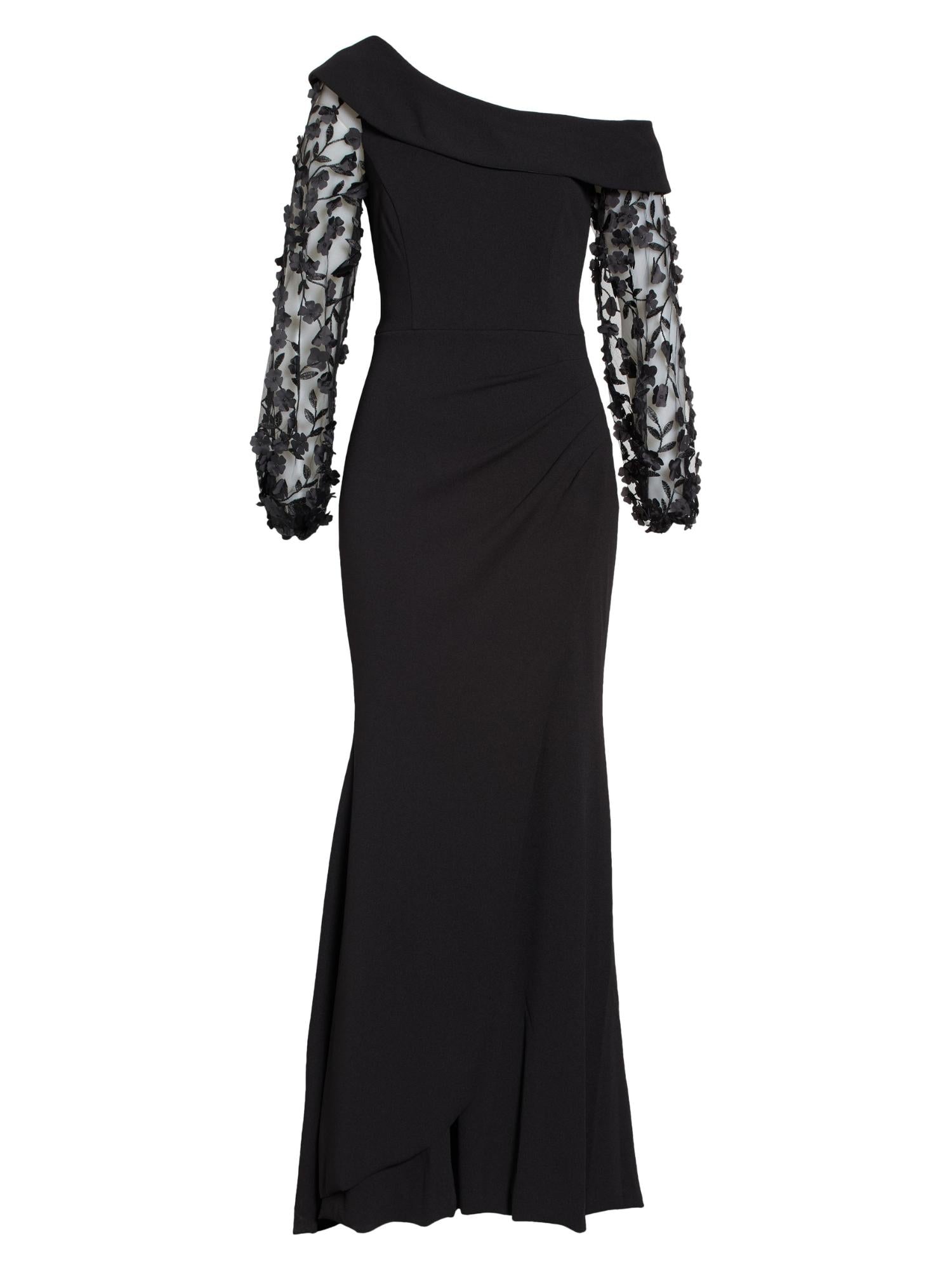 One-shoulder Trumpet/Mermaid Floor-Length Mother of the Bride & Groom Dress with Applique