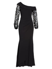 One-shoulder Trumpet/Mermaid Floor-Length Mother of the Bride & Groom Dress with Applique