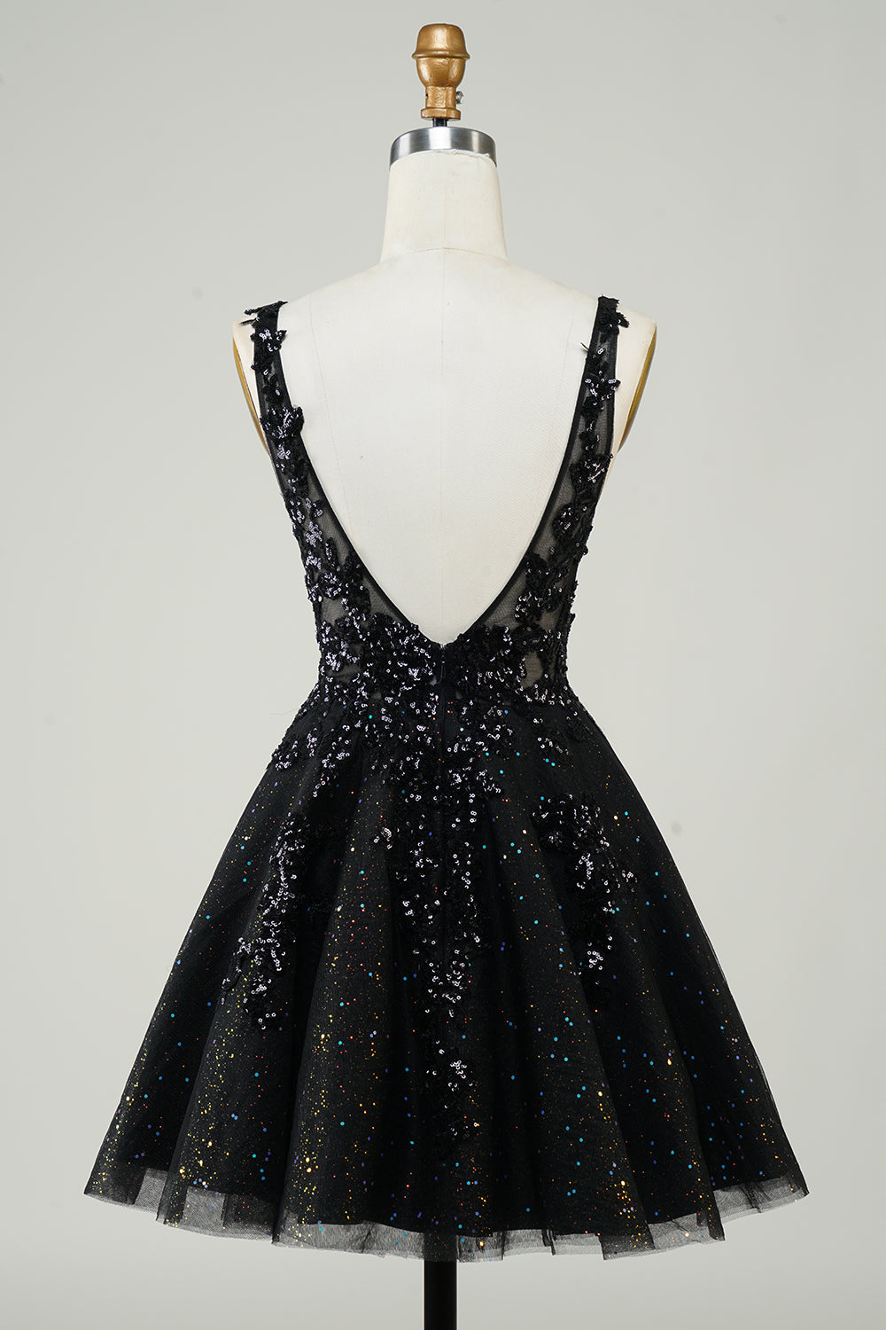 Orange Homecoming Dresses A-Line Spaghetti Straps Short Cocktail Dresses with Sequin