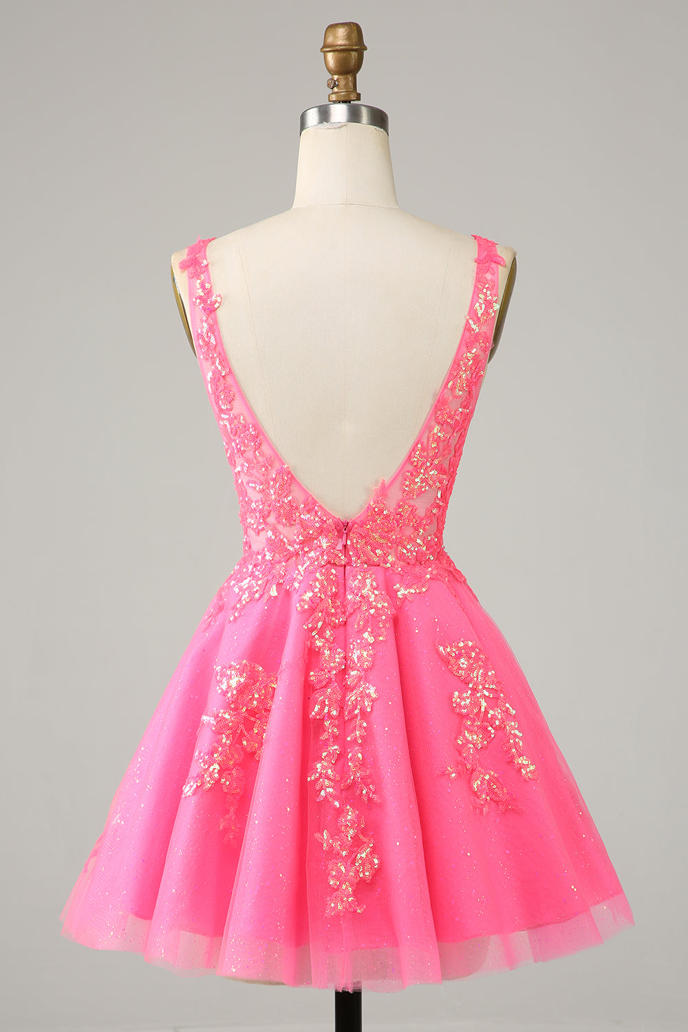 Orange Homecoming Dresses A-Line Spaghetti Straps Short Cocktail Dresses with Sequin