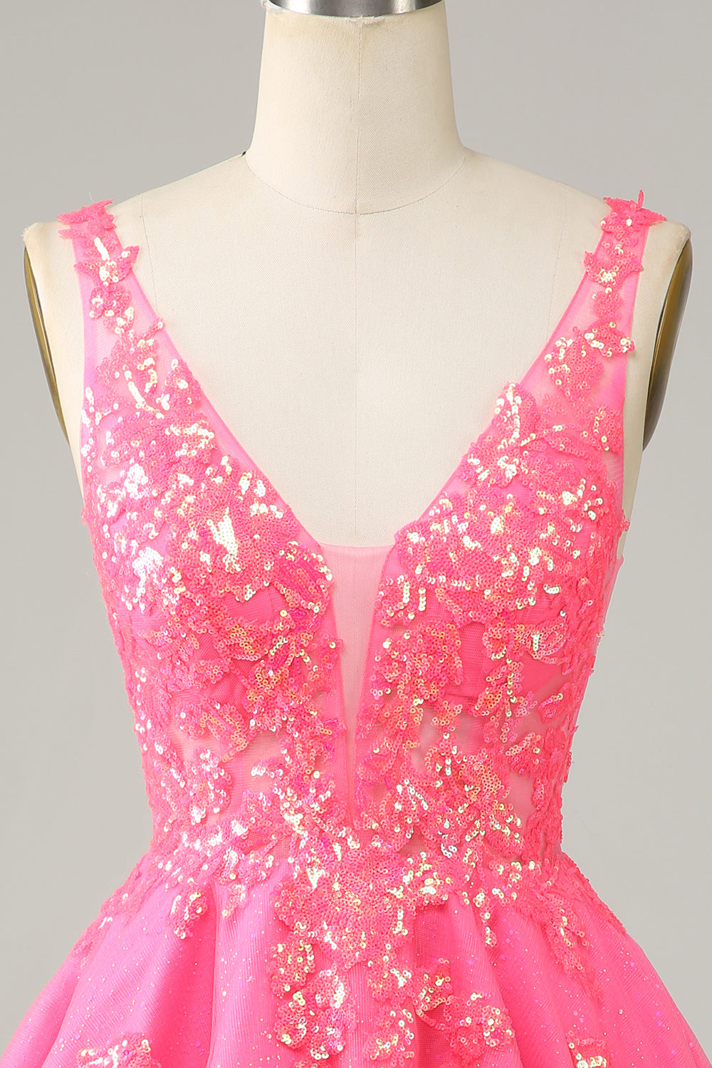 Orange Homecoming Dresses A-Line Spaghetti Straps Short Cocktail Dresses with Sequin
