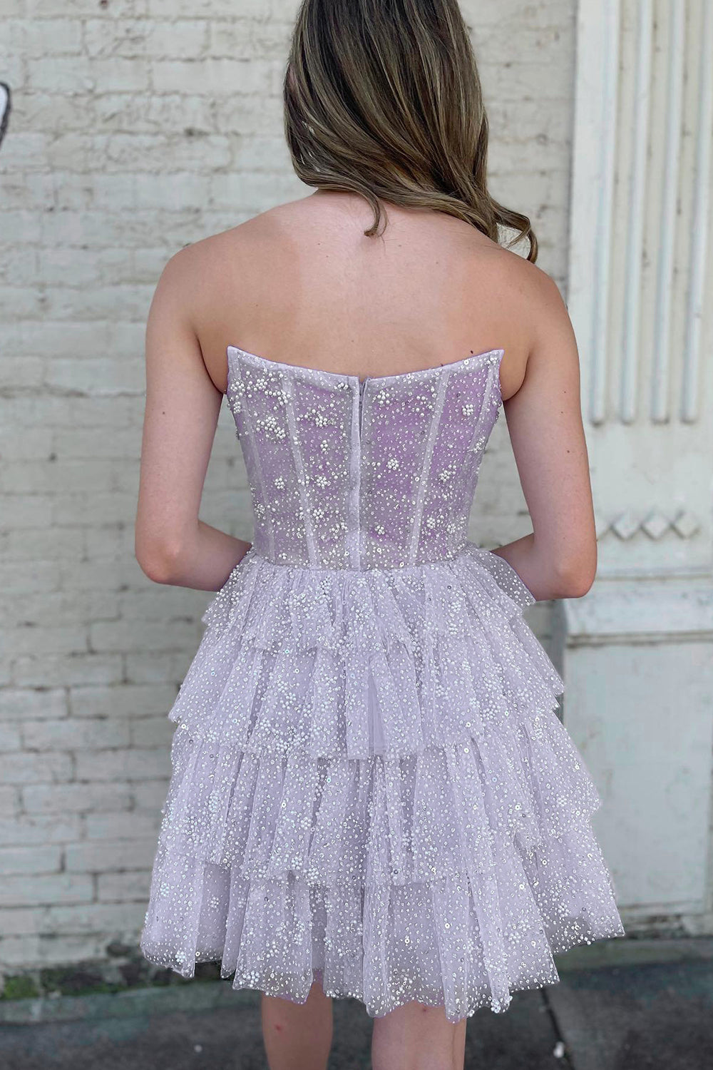 Orange Homecoming Dresses Corset A-Line Short Tulle Cocktail Dresses