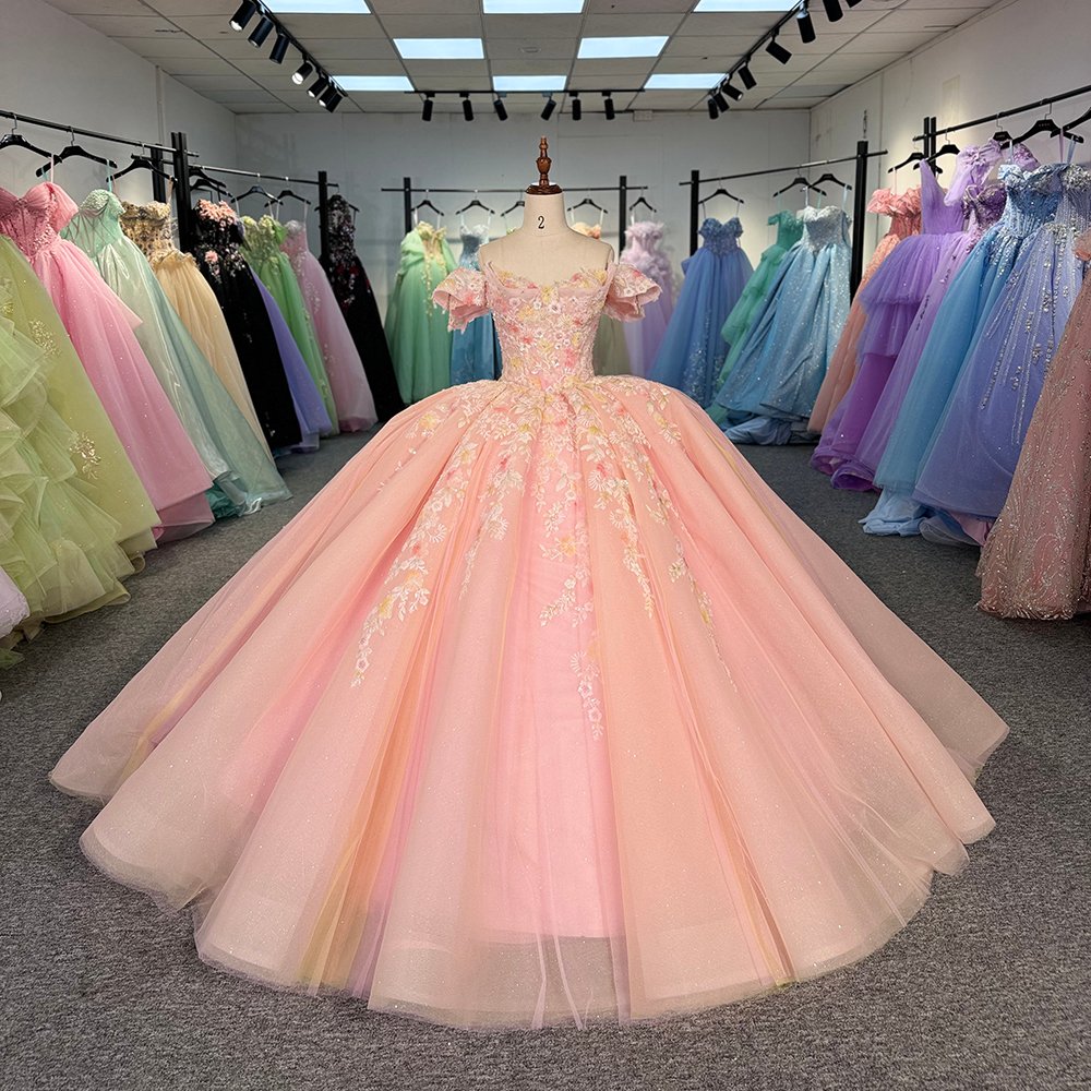 Pink 2025 Quinceanera Dress Sweet 15 Evening Dress Crystal Sleeveless Beading Ball Gown Dress
