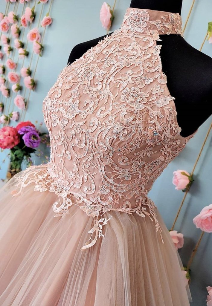 Pink Homecoming Dress Tulle Lace Short Party Cocktail Dress