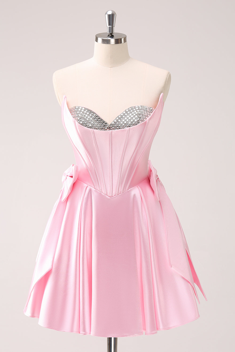 Pink Homecoming Dresses Corset Sweetheart A Line Short Cocktail Dresses