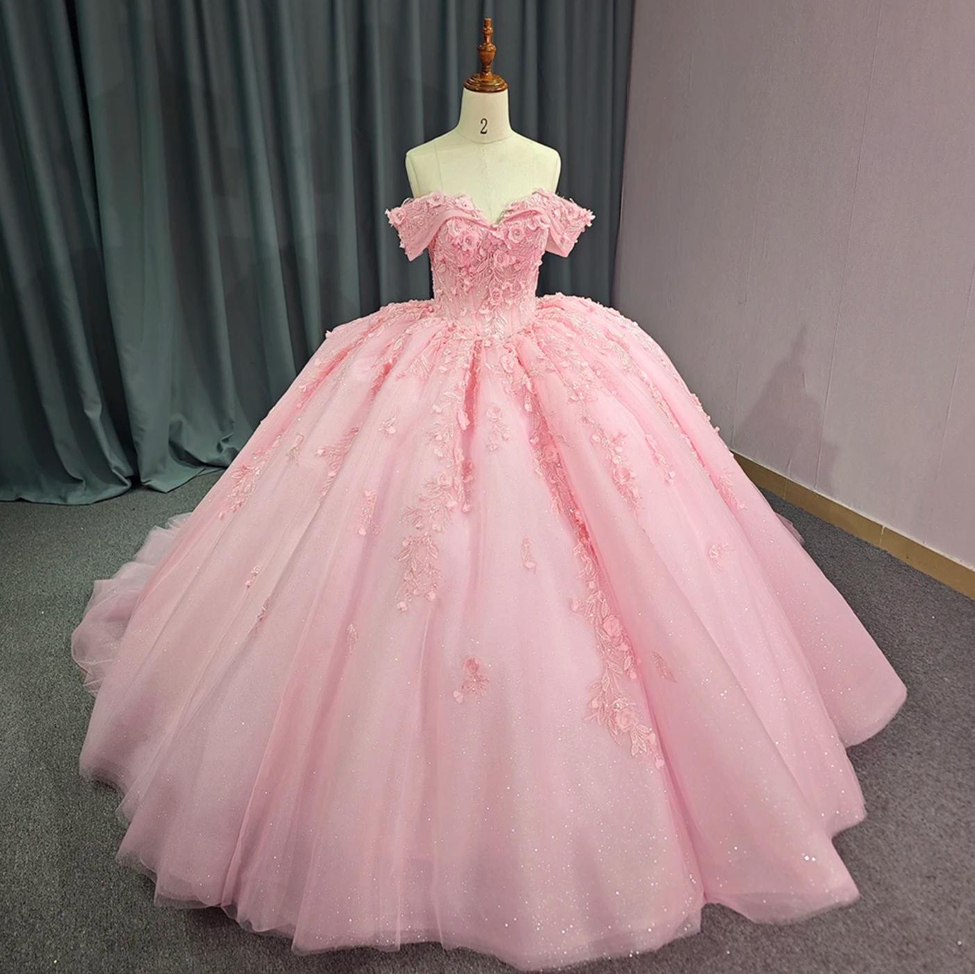 Pink Quinceanera Dress Ball Gown Birthday Party Sweet 16 Dress
