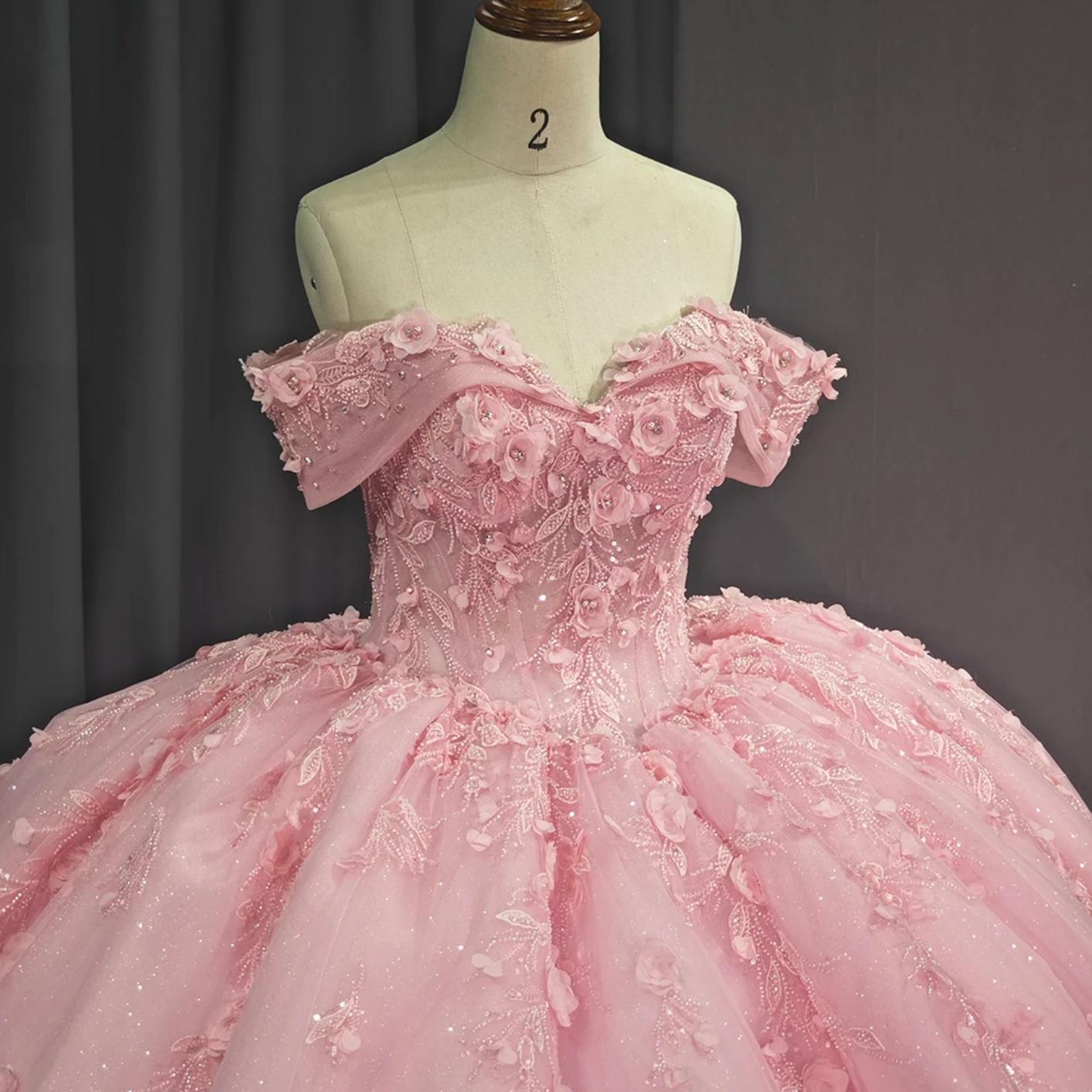 Pink Quinceanera Dress Ball Gown Birthday Party Sweet 16 Dress