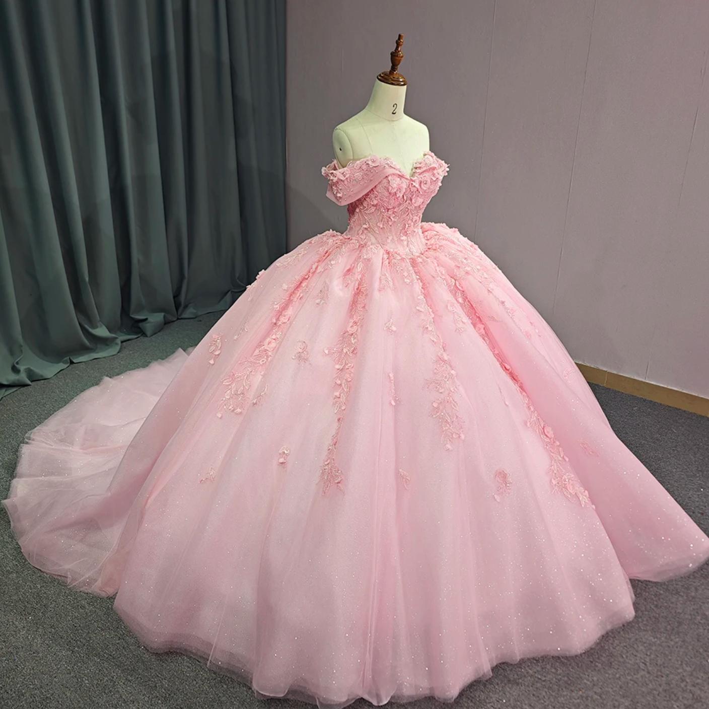 Pink Quinceanera Dress Ball Gown Birthday Party Sweet 16 Dress