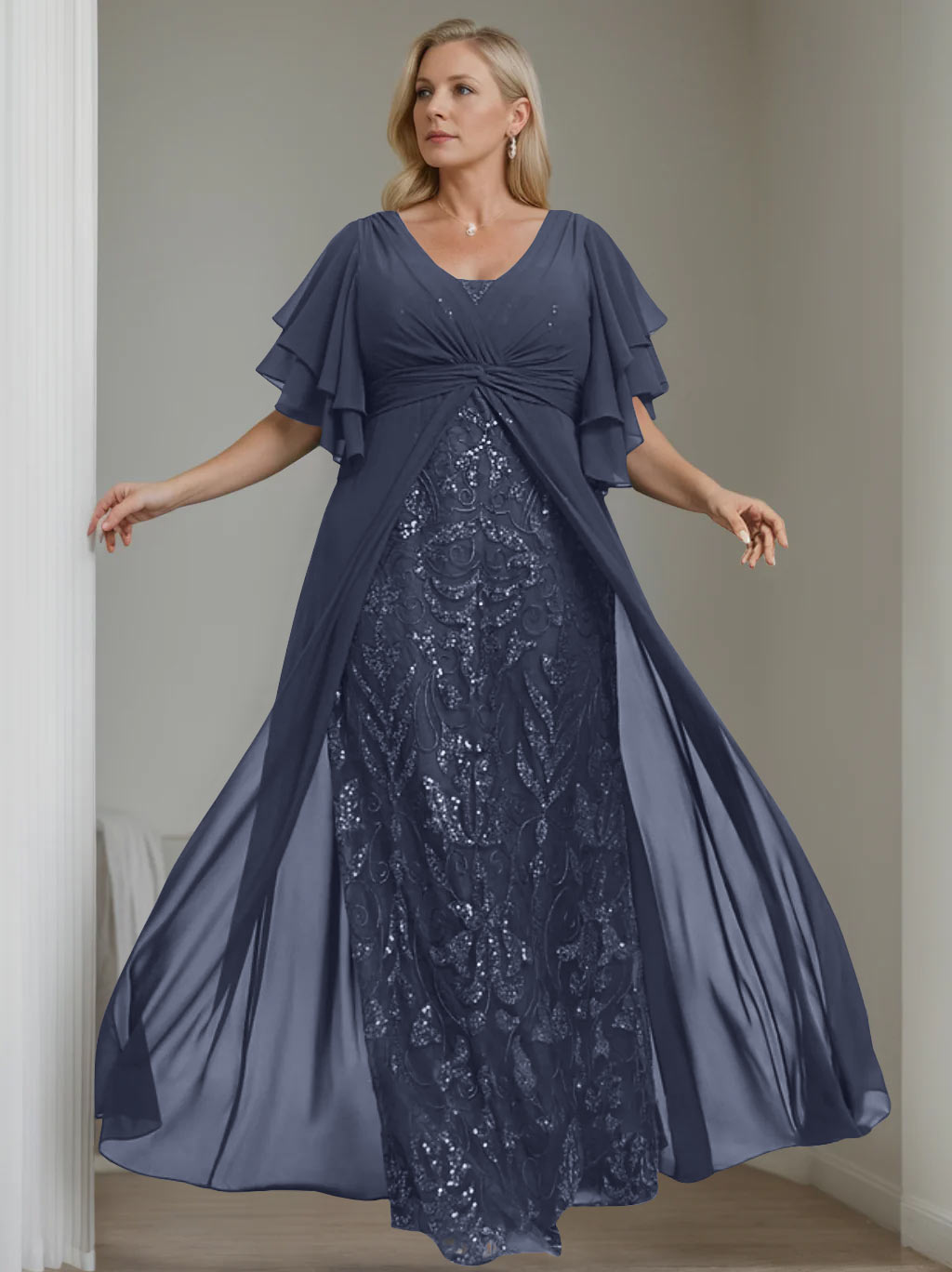 mother of the bride silver dresses plus size Plus Size Mother of the Bride Dresses
